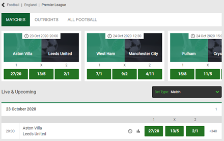 Unibet Screenshot