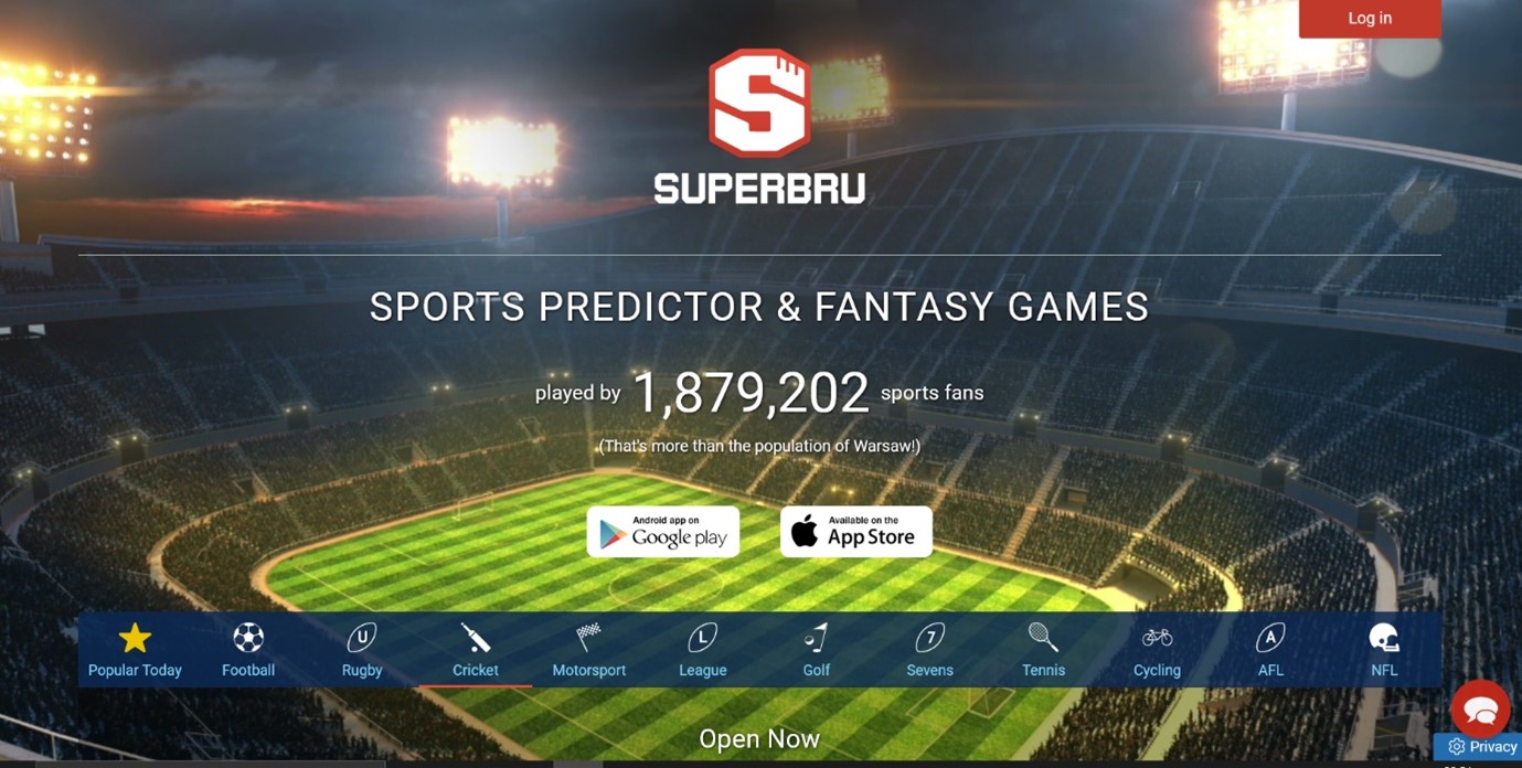 Superbru Mainpage screenshot