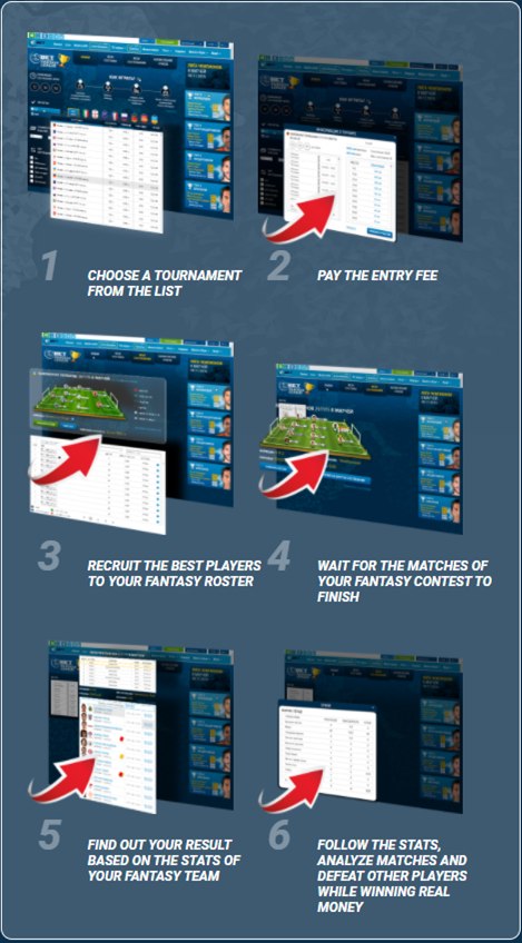 An illustrating showing how to watch a tournament