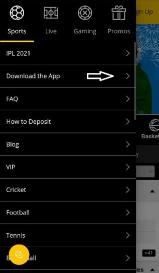 Download the App button on 10cric App