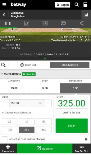 Aplikasi Betway menempatkan ganjil