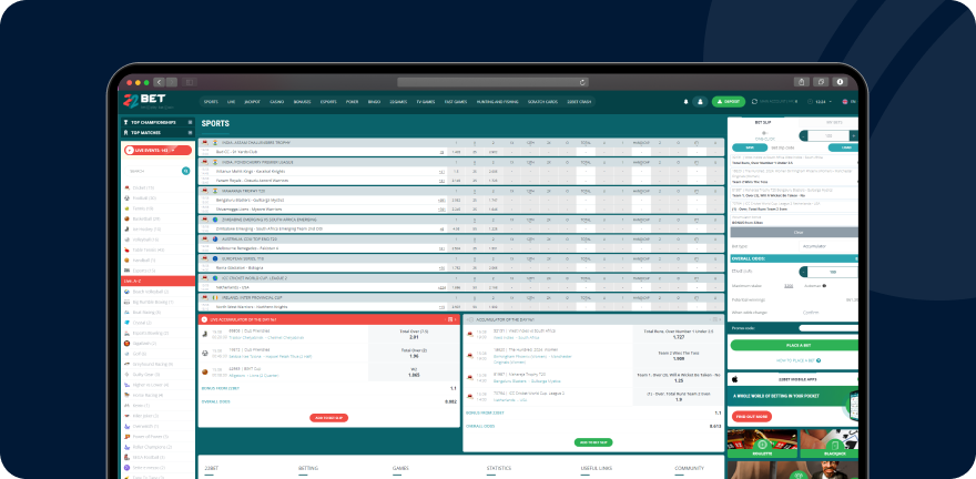 22bet sports market