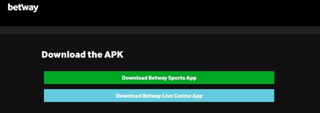 Downloading Betway sports app