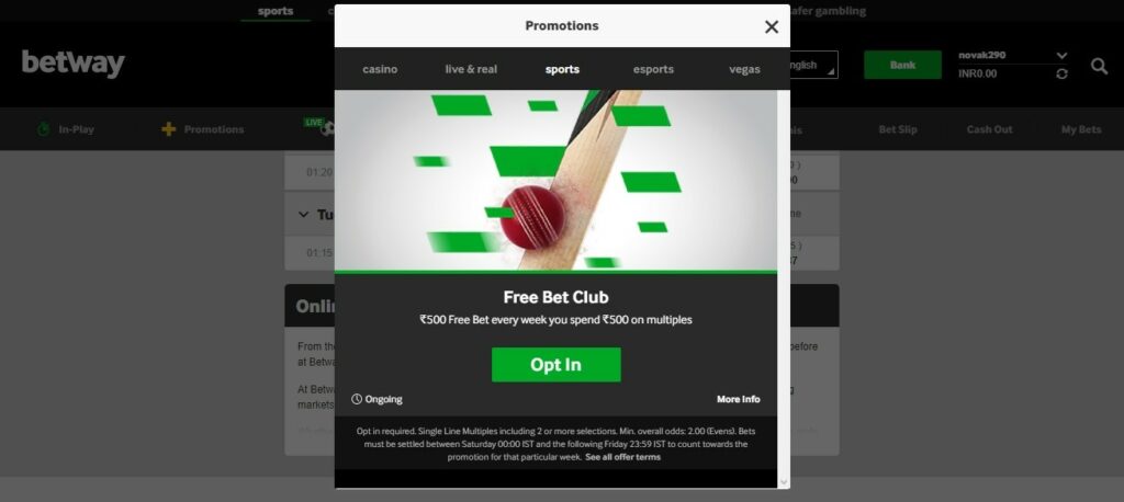 promotions at betway