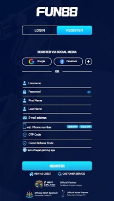 Fun88-registration
