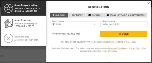How to register with Melbet