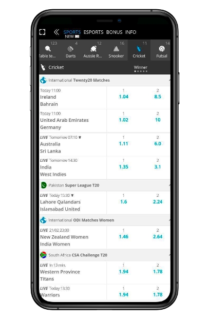 Neobet app on mobile