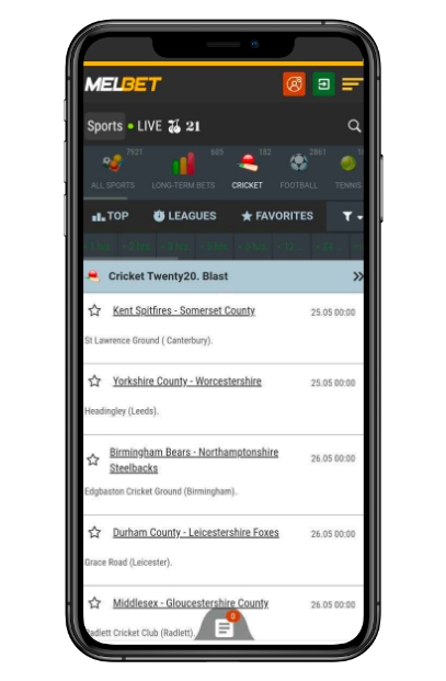 Melbet app: one of the best online cricket betting apps in India