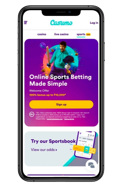 Casumo app on mobile