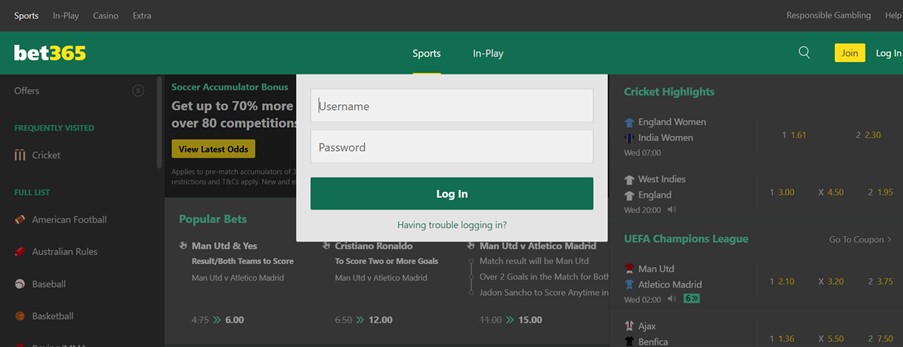 bet365pix login