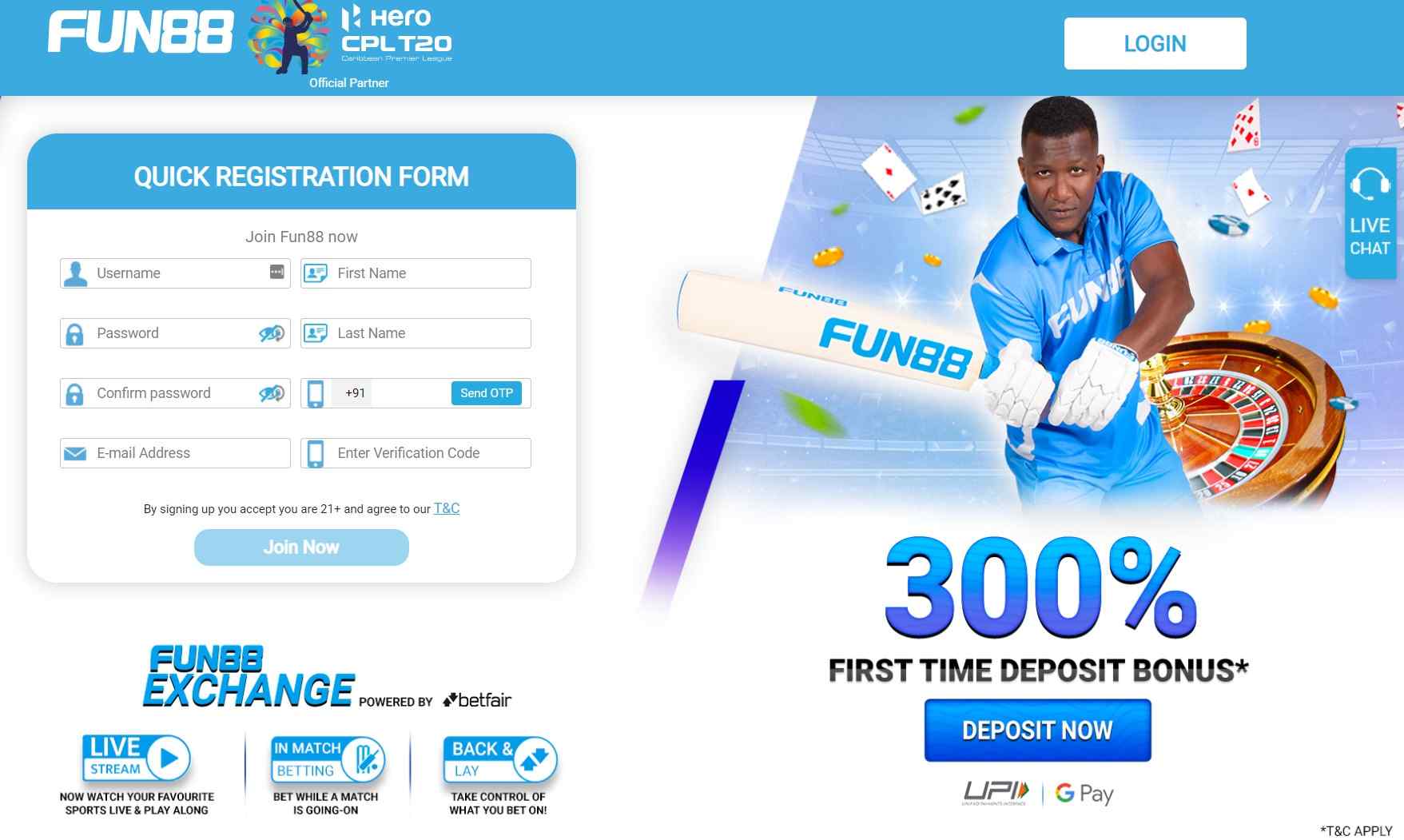 Fun88 Betting Exchange