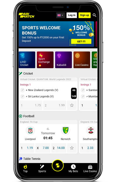 Parimatch mobile app