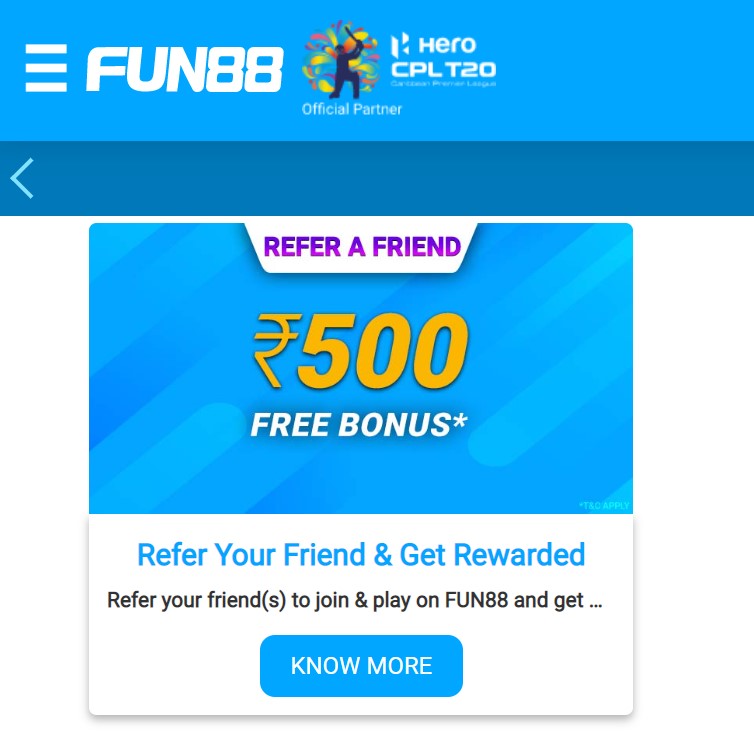 Fun88 Refer a friend