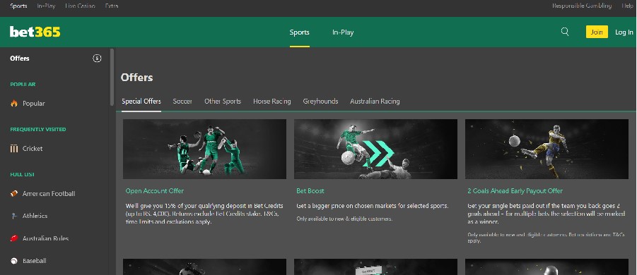 bet365 offers