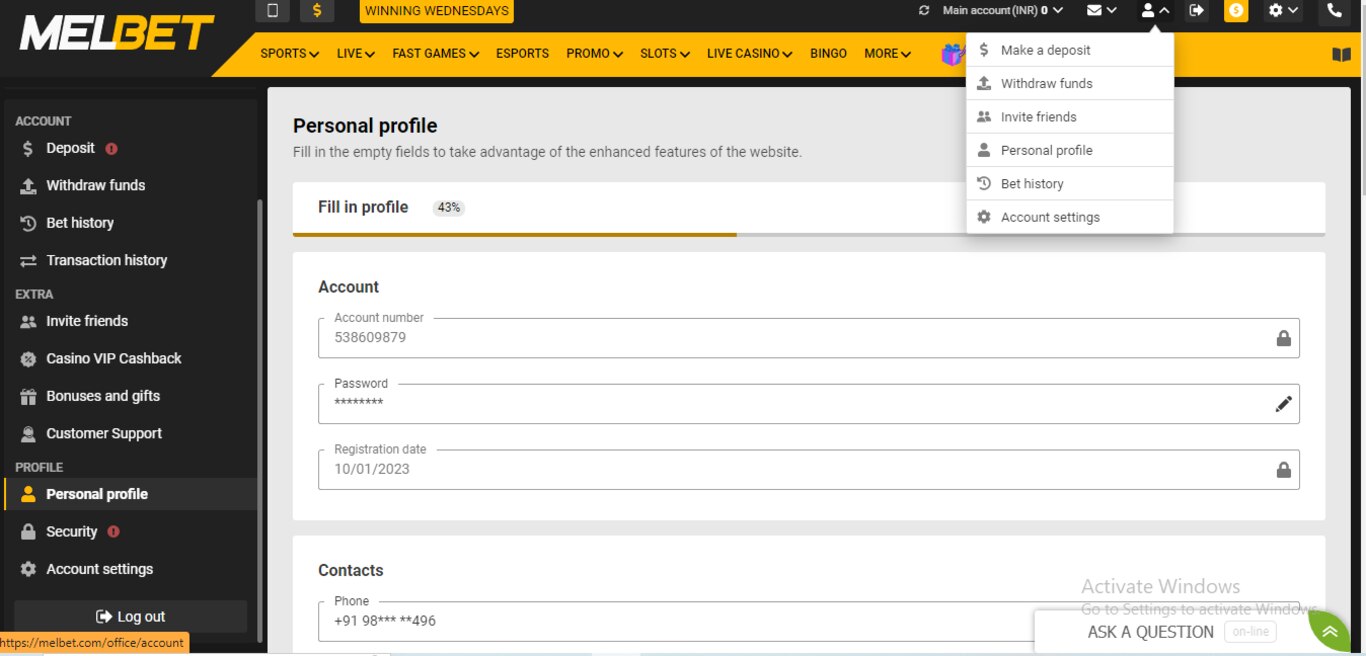 Melbet-account-verification