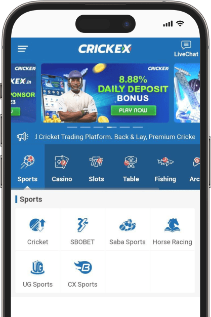 Crickex mobile app