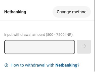 A screenshot showing the steps of withdrawal with Netbanking