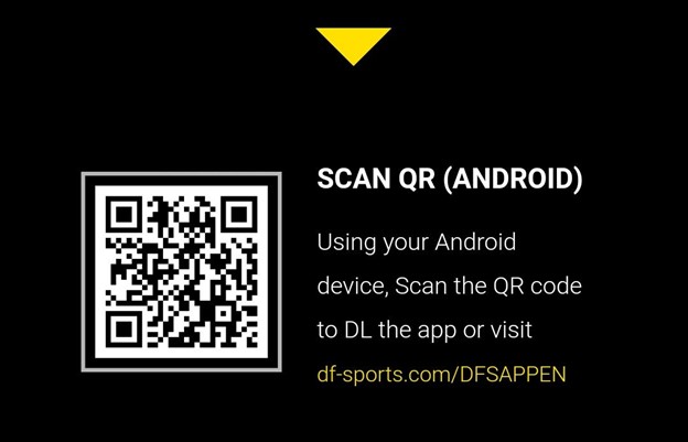 A screenshot of QR code for dafabet app download