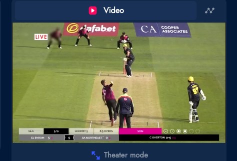 An image of Cricket Live streaming on Bluechip.io