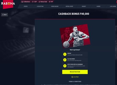 Cashback Bonus on Rabona