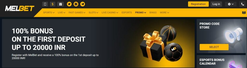 A Screenshot of the welcome offer on melbet