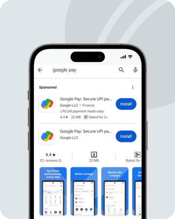 A screenshot showing googlepay on googlestore app