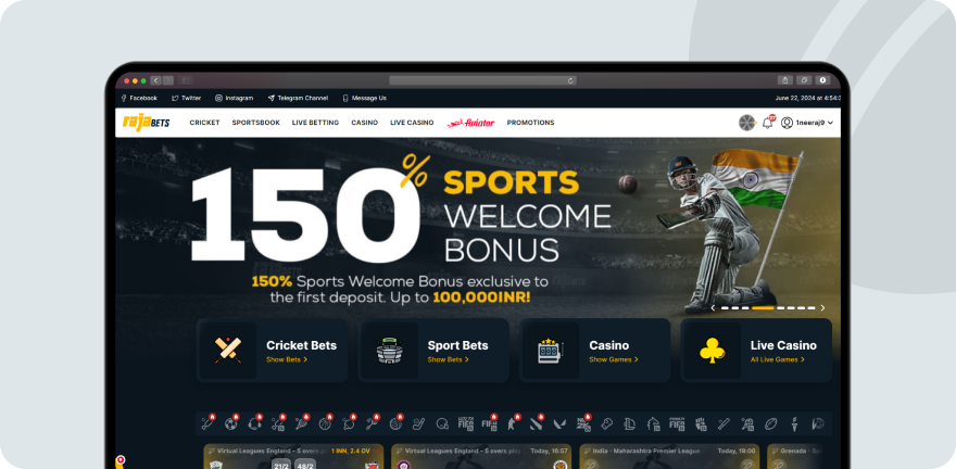 RAJABETS welcome bonus