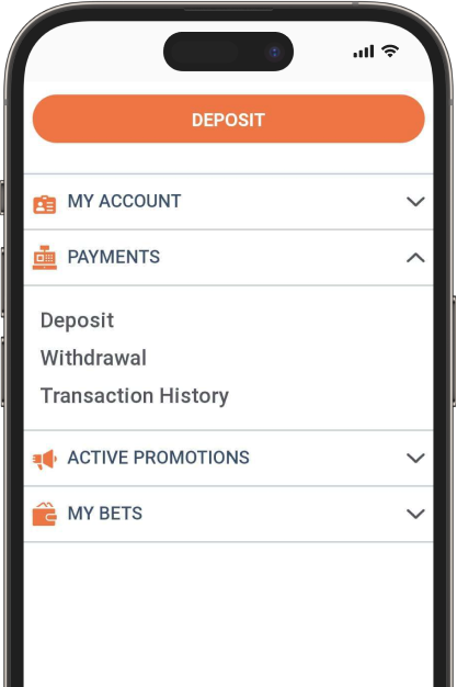 A screenshot of the account details on 20bet mobile app