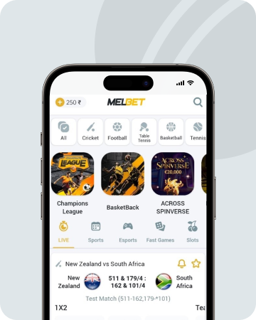 A screenshot of melbet app