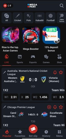 Megapari App screenshot
