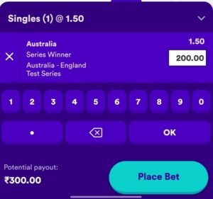 Placing bet on casumo app