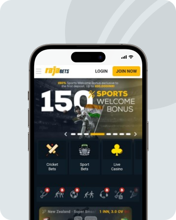 A screenshot of Rajabets Welcome offer on App