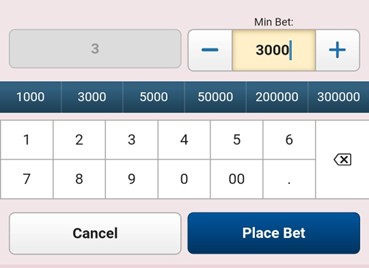 A screenshot showing wagering on crickex app