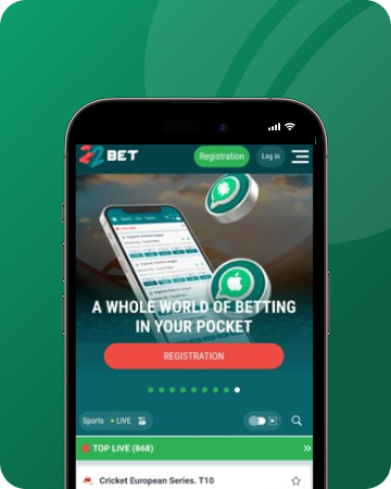 A screenshot of 22bet mobile app