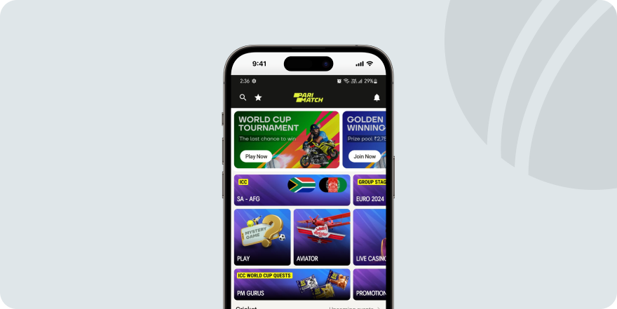 parimatch app screenshot