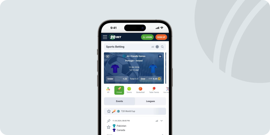 20Bet Mobile