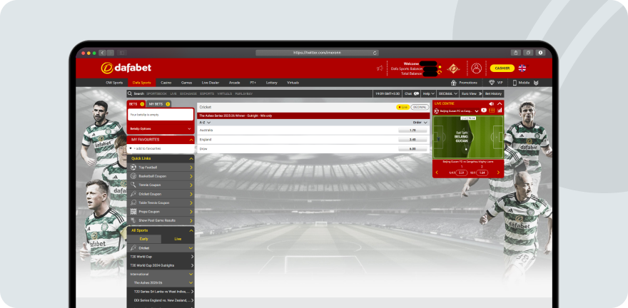 dafabet website screenshot