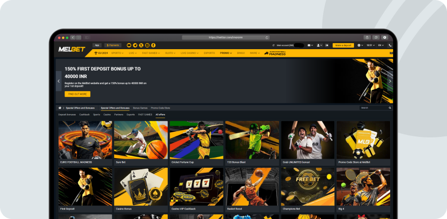melbet website screenshot