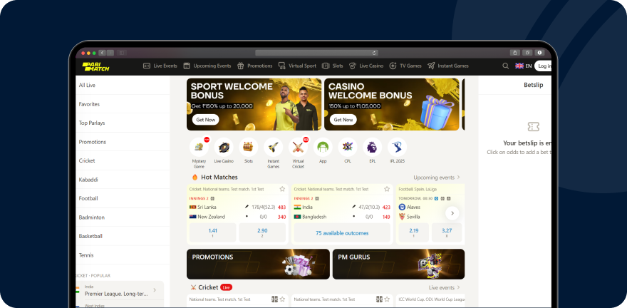 Parimatch Homepage